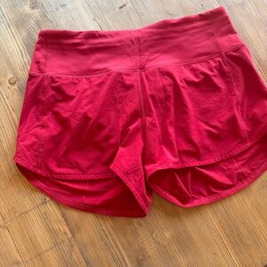 Lululemon Speed Up High Rise 4" - Red - Size 10
